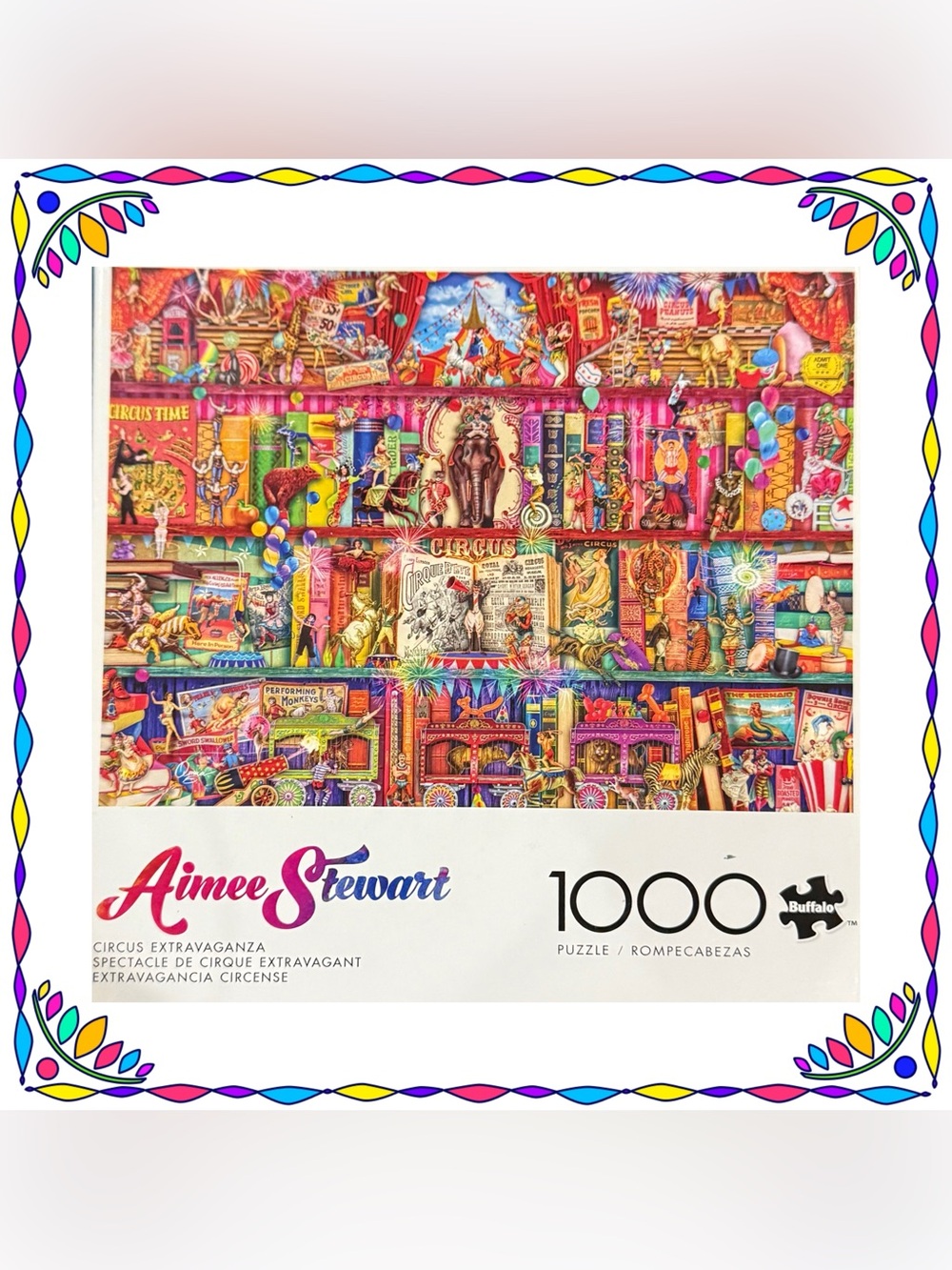 Jigsaw puzzle - circus extravaganza - Aimee Stewart -Buffalo- 1000 pcs- Complete